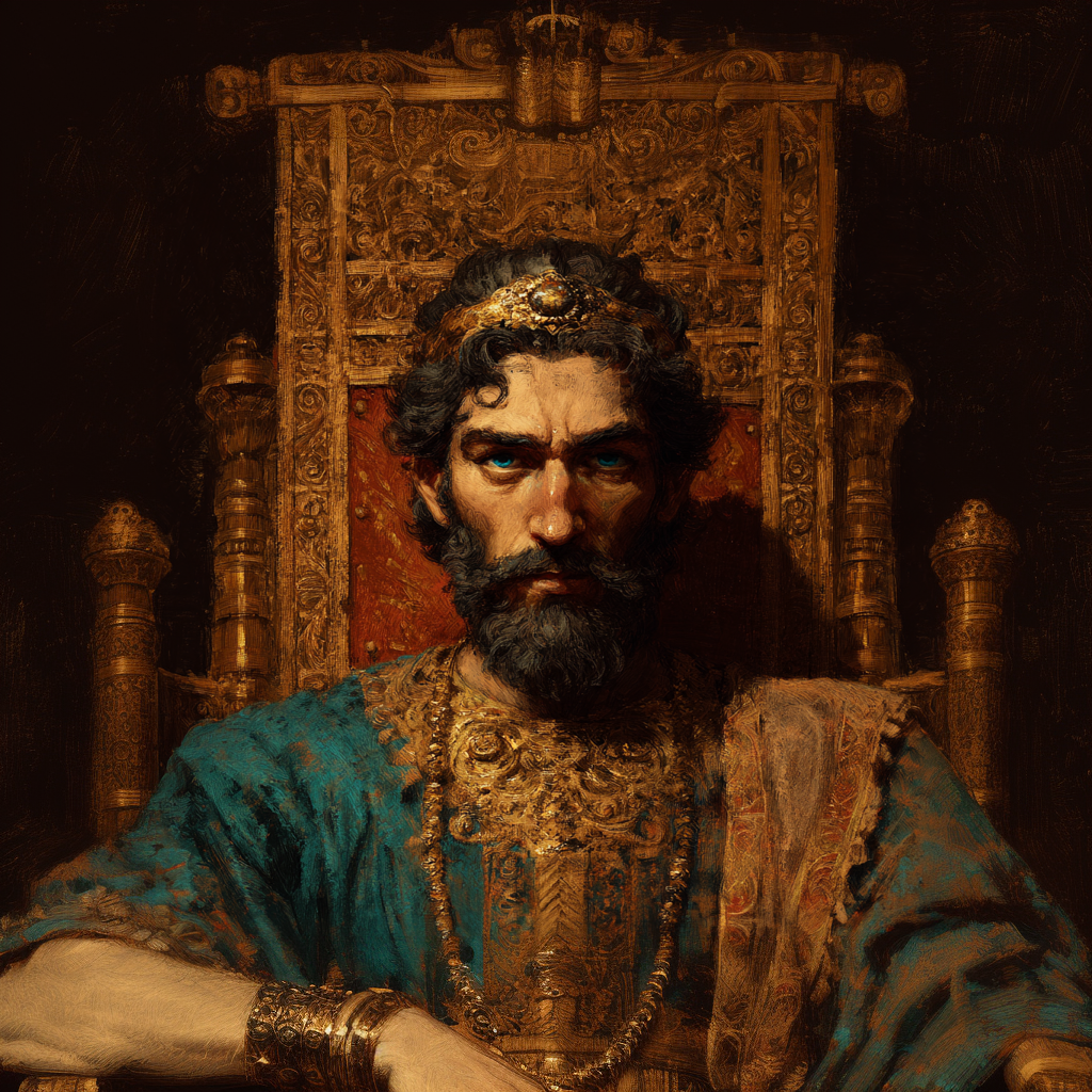 King Yahusha on throne content-image