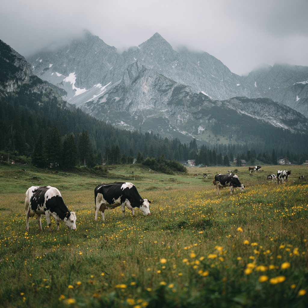 cows eating grass content-image